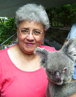 Treva Alston holding a Koala